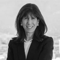 Greyscale heashot of Mara Aspinall.